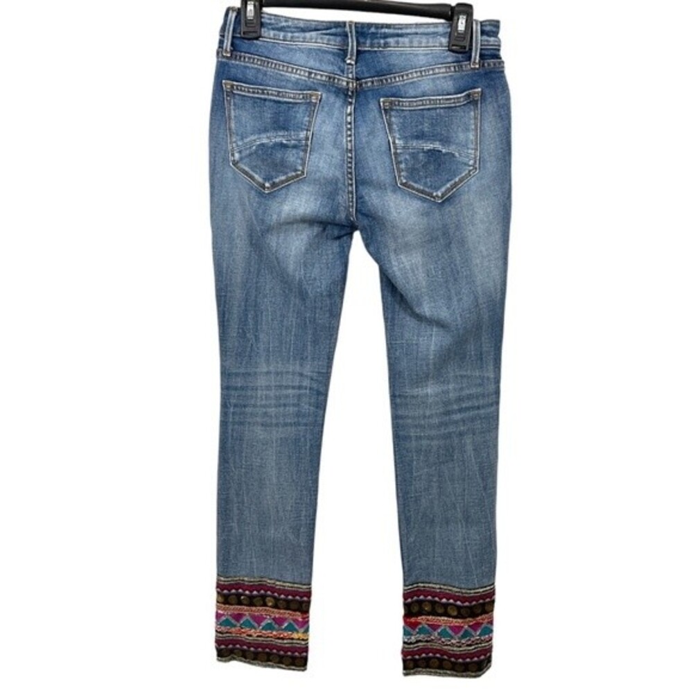 Driftwood Audrey La Luna Straight Leg Jeans Embroidery & Sequin Trim Size 26 - Picture 2 of 8